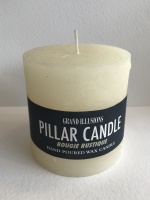 Rustic Pillar Candle Ivory 10cm x 10cm by Grand Illusions