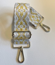 Woven Guitar Style Handbag Strap Yellow & Ivory for Hilly Horton Home