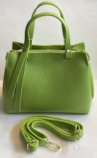 Italian Leather Duo Strap Handbag, Lime for Hilly Horton Home