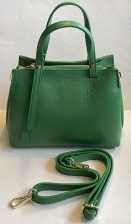 Italian Leather Duo Strap Handbag, Emerald for Hilly Horton Home