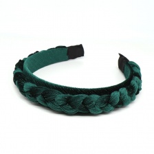 Emerald Green Plaited Velvet Headband by Peace Of Mind