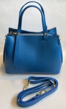 Italian Leather Duo Strap Handbag, Royal Blue for Hilly Horton Home