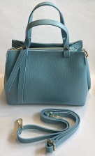 Italian Leather Duo Strap Handbag, Denim for Hilly Horton Home