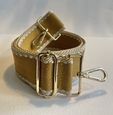 Herringbone Weave Handbag Strap, Mustard & Cream Edge for Hilly Horton Home