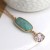 Aqua Stone Crystal Golden Drop Necklace by Peace of Mind
