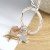 Silver Plated Necklace with Triple Stars & Hammered Hoop by Peace of Mind