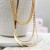 Triple Layer Faux Gold Plated Mixed Chain Necklace by Peace of Mind