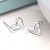 Sterling Silver Heart Cut-Out Earrings by Peace of Mind