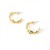 Kaia Gold Finish Hoop Earrings by Tilley & Grace
