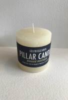 Rustic Pillar Candle Ivory 7cm x 7.5cm by Grand Illusions
