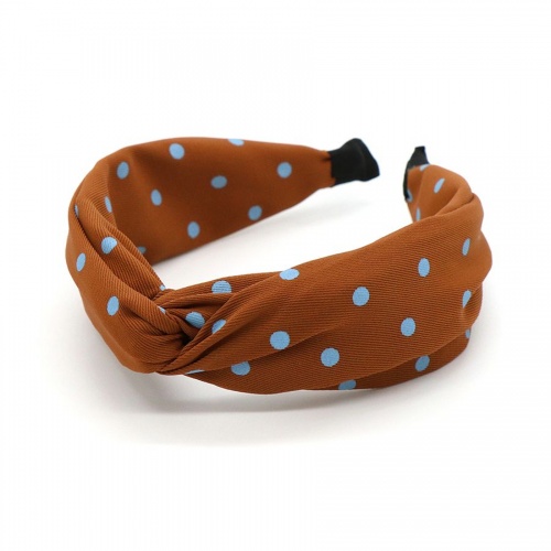 Polkadot Headband in Ginger and Blue by Peace of Mind