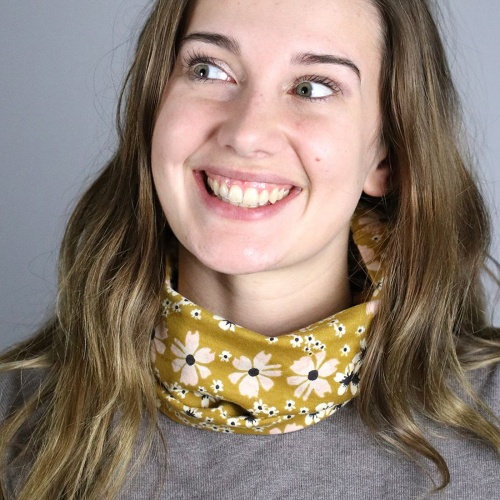 Floral Mustard Multiway Snood by Peace of Mind