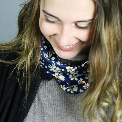 Floral Navy Multiway Snood by Peace of Mind