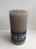 Rustic Pillar Candle 13cm x 7cm Latte by Grand Illusions