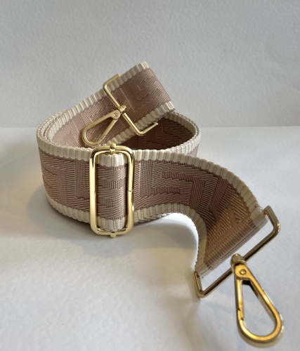 Woven Handbag Strap, Dusky Pink & Cream Embossed for Hilly Horton Home