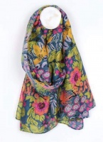 Recycled Yarn Garden Flower Scarf by Peace of Mind