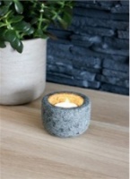 Curved granite candle holder by Garden Trading