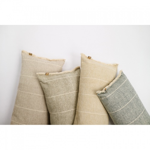 Brushed WildStripe Breakfast Cushion Mustard by Raine & Humble