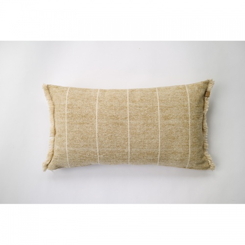 Brushed WildStripe Breakfast Cushion Mustard by Raine & Humble