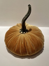 Hand Made Small Velvet Pumpkin Gold for Hilly Horton Home