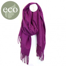 Rich Magenta Super Soft Scarf with Recycled Yarn by Peace of Mind