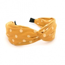 Polkadot Headband in Yellow and White by Peace of Mind