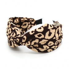 Animal Print Headband in Chocolate/Beige by Peace of Mind