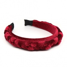 Red Velvet Plaited Headband by Peace Of Mind