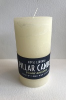 Rustic Pillar Candle Ivory 13cm x 7cm by Grand Illusions