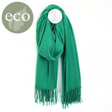 Jade Green Super Soft Scarf with Recycled Yarn by Peace of Mind