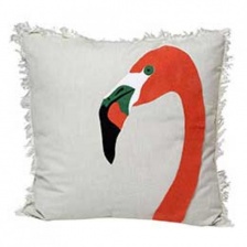 Natural Flamingo cushion by Raine & Humble