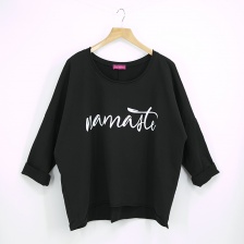 ''Namaste'' Logo Sweatshirt Black by Tilley & Grace